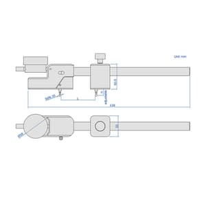 Insize 35 - 320 mm / 1.4 - 12.6 inch Digital External Measuring Gauge (Large Range), 2935-320