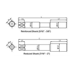 Totem BSF Thread 3/4 Inch HSS Hand Taps (Set of 3 Pcs)